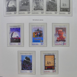 Collection timbres d'Australie 1996-2010 oblitérés en album Leuchtturm.
