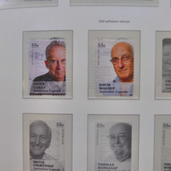 Collection timbres d'Australie 1996-2010 oblitérés en album Leuchtturm.