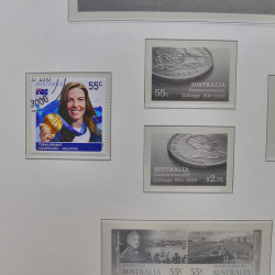 Collection timbres d'Australie 1996-2010 oblitérés en album Leuchtturm.