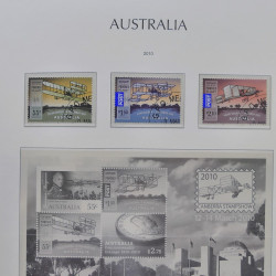 Collection timbres d'Australie 1996-2010 oblitérés en album Leuchtturm.