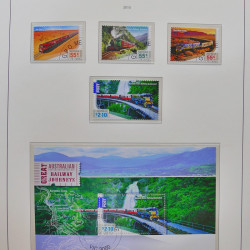 Collection timbres d'Australie 1996-2010 oblitérés en album Leuchtturm.