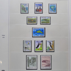 Collection timbres d'Îles Féroé 1975-2006 oblitérés en album Safe.