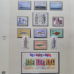 Collection timbres d'Îles Féroé 1975-2006 oblitérés en album Safe.