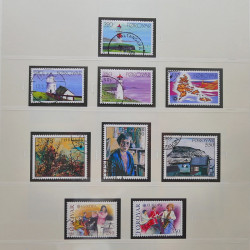 Collection timbres d'Îles Féroé 1975-2006 oblitérés en album Safe.