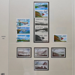 Collection timbres d'Îles Féroé 1975-2006 oblitérés en album Safe.