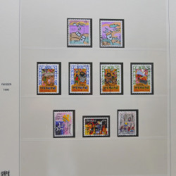 Collection timbres d'Îles Féroé 1975-2006 oblitérés en album Safe.