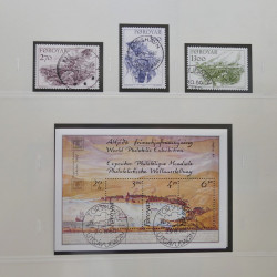 Collection timbres d'Îles Féroé 1975-2006 oblitérés en album Safe.