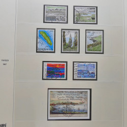 Collection timbres d'Îles Féroé 1975-2006 oblitérés en album Safe.