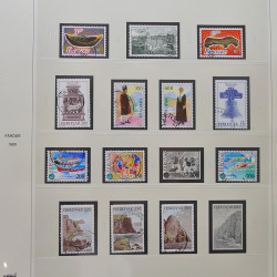 Collection timbres d'Îles Féroé 1975-2006 oblitérés en album Safe.