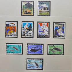 Collection timbres d'Îles Féroé 1975-2006 oblitérés en album Safe.