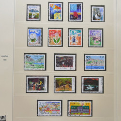 Collection timbres d'Îles Féroé 1975-2006 oblitérés en album Safe.