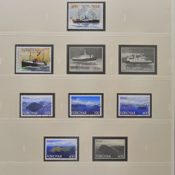 Collection timbres d'Îles Féroé 1975-2006 oblitérés en album Safe.