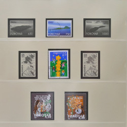 Collection timbres d'Îles Féroé 1975-2006 oblitérés en album Safe.