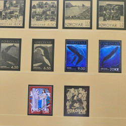 Collection timbres d'Îles Féroé 1975-2006 oblitérés en album Safe.