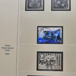 Collection timbres d'Îles Féroé 1975-2006 oblitérés en album Safe.