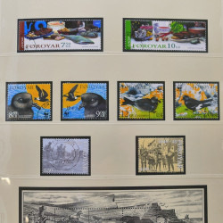 Collection timbres d'Îles Féroé 1975-2006 oblitérés en album Safe.