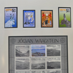 Collection timbres d'Îles Féroé 1975-2006 oblitérés en album Safe.