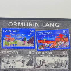 Collection timbres d'Îles Féroé 1975-2006 oblitérés en album Safe.