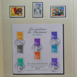Collection timbres de France 2002-2004 oblitérés en album Safe.