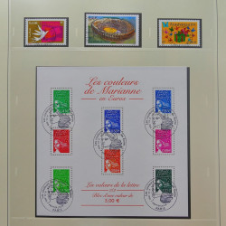 Collection timbres de France 2002-2004 oblitérés en album Safe.