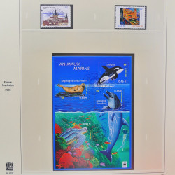 Collection timbres de France 2002-2004 oblitérés en album Safe.