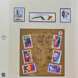 Collection timbres de France 2002-2004 oblitérés en album Safe.