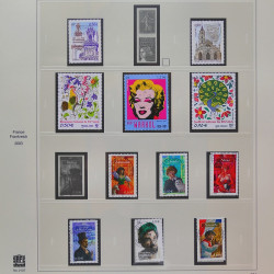 Collection timbres de France 2002-2004 oblitérés en album Safe.