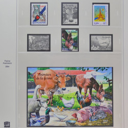 Collection timbres de France 2002-2004 oblitérés en album Safe.