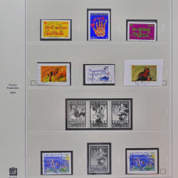 Collection timbres de France 2002-2004 oblitérés en album Safe.