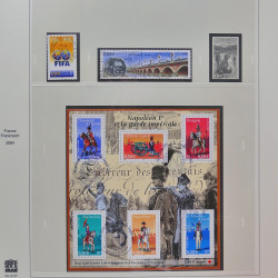 Collection timbres de France 2002-2004 oblitérés en album Safe.