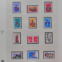 Collection timbres de France 2002-2004 oblitérés en album Safe.