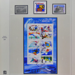 Collection timbres de France 2002-2004 oblitérés en album Safe.
