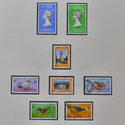 Collection timbres de Guernesey 1977-1994 oblitérés en album Safe.