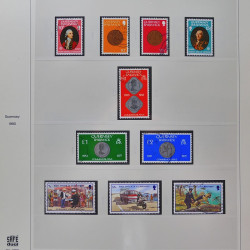 Collection timbres de Guernesey 1977-1994 oblitérés en album Safe.