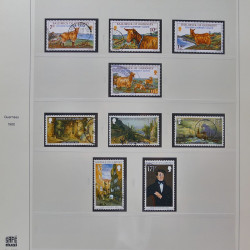 Collection timbres de Guernesey 1977-1994 oblitérés en album Safe.