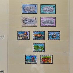 Collection timbres de Guernesey 1977-1994 oblitérés en album Safe.