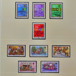 Collection timbres de Guernesey 1977-1994 oblitérés en album Safe.