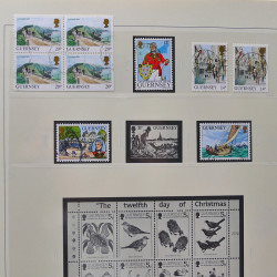 Collection timbres de Guernesey 1977-1994 oblitérés en album Safe.