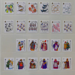 Collection timbres de Guernesey 1977-1994 oblitérés en album Safe.