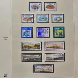 Collection timbres de Guernesey 1977-1994 oblitérés en album Safe.