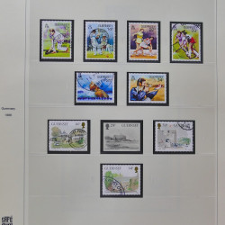 Collection timbres de Guernesey 1977-1994 oblitérés en album Safe.