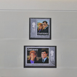 Collection timbres de Guernesey 1977-1994 oblitérés en album Safe.