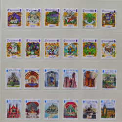Collection timbres de Guernesey 1977-1994 oblitérés en album Safe.
