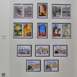 Collection timbres de Guernesey 1977-1994 oblitérés en album Safe.