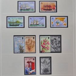 Collection timbres de Guernesey 1977-1994 oblitérés en album Safe.