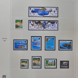 Collection timbres de Guernesey 1977-1994 oblitérés en album Safe.
