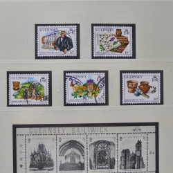 Collection timbres de Guernesey 1977-1994 oblitérés en album Safe.