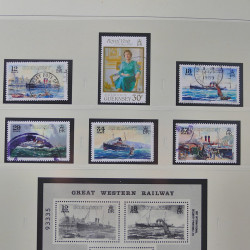 Collection timbres de Guernesey 1977-1994 oblitérés en album Safe.
