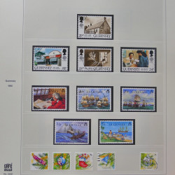 Collection timbres de Guernesey 1977-1994 oblitérés en album Safe.