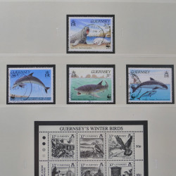 Collection timbres de Guernesey 1977-1994 oblitérés en album Safe.